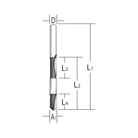 D-09341 Fresa per pannelli, 80 x 47 x 6 mm