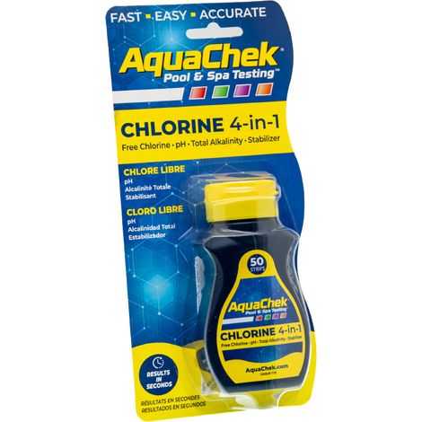 Tire analitiche Aquachek giallo pcloro, ph, alcalinità totale e acido cianurico.ara (1/2)