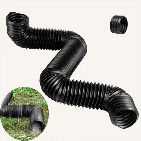 1 rallonge de descente pluviale, connecteur télescopique pliable en polyéthylène de 130 cm, rallonge flexible pour descente pluviale (1/5)