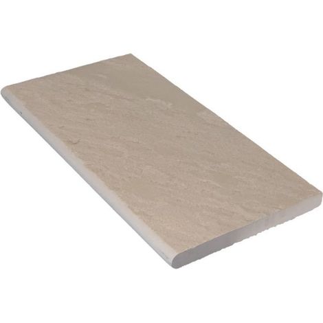 Margelle de piscine pierre naturelle Grès Kandla Beige 60x30x3 cm Bord 1/2 Rond - À l'unité - Ti'ma Stone