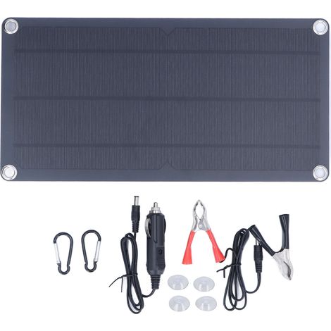 10W 12V Tragbares, leichtes und wasserdichtes Solarpanel für Auto, Boot, Camping und Zuhause