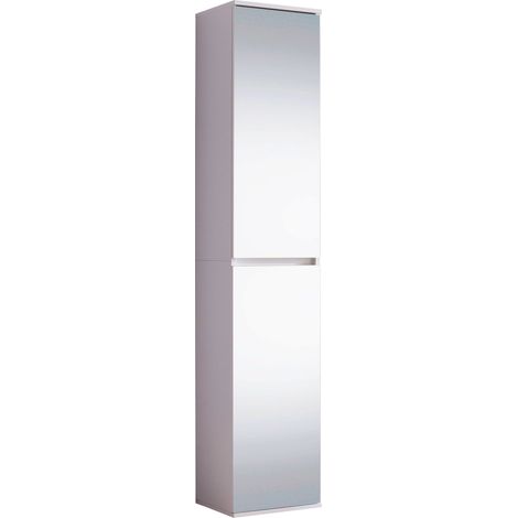 MIRROR - Meuble de chambre - Armoire avec 2 portes-miroirs en mélaminé. L-H-P : 37-191-34 cm. (1/5)