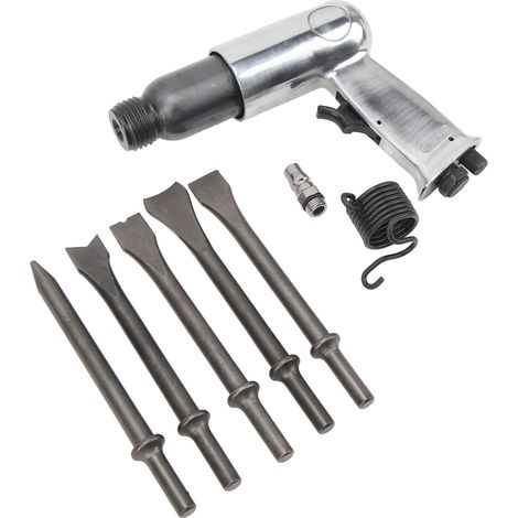 Kit Burin Pneumatique Haute Performance 190mm Marteau Chisel pour Réparation Auto Plaquettes de Frein Décapage Rouille Outil Perforateur (1/5)