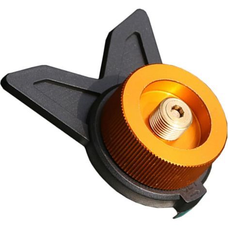 Conector para tanque de hornillo de camping: adaptador pequeño y portátil, fabricado en latón de alta calidad. (1/5)