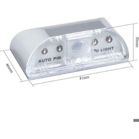 Lampe LED - Détecteur de Mouvement PIR - Pour Porte Serrure - 3 m Portée - 60° Angle - Autonomie Batterie - 1 Pièce (1/5)