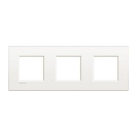 Placca AIR bianca Livinglight 2 x 3 moduli LNE4802M3BN