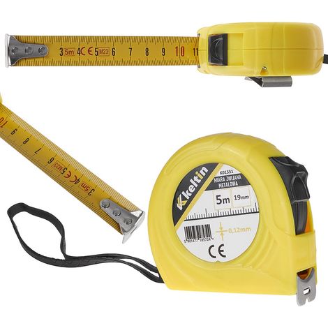 Cinta métrica metálica de 5 m x 19 mm x 0,12 mm (120) (1/5)