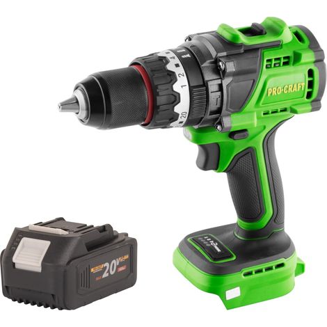 Procraft PA18ProBL-BB Akku Schlagbohrschrauber 20 V 180 Nm Brushless + 1x Akku 4,0 Ah - ohne Ladegerät