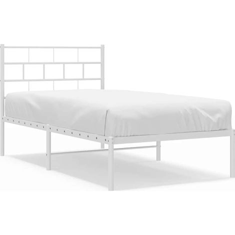 Maison Exclusive - Giroletto con Testiera Metallo Bianco 107x203 cm