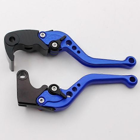 Convient aux motos Yamaha YZF R6 17-22 : poignée de frein, d'embrayage et de klaxon modifiées, accessoires de biellette de direction (bleu 1) (1/5)