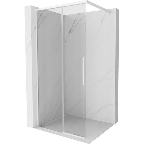 Mexen Rox Duschwand Walk-in 115 x 200 cm, transparent 8 mm, weiß - 8C2-115-003-20-00 (1/3)