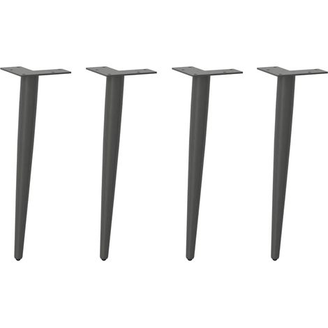 Couchtischbeine Konische Form 4 Stk. Anthrazit 30-31 cm Stahl