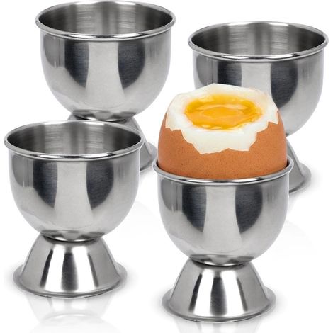 Stainless Steel Egg Cup Set, 4 Pieces (1/5)