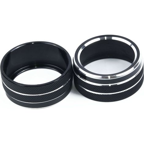 5 pièces caches boutons de console centrale en alliage aluminium noir pour Camry 2018 : climatisation, rétroviseur, son, fonction (1/2)