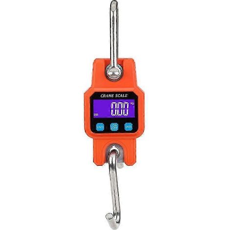 WeiHeng C06 Elektronische Kranwaage, Handwaage mit Haken, 300 kg/50 g, tragbar, wiederaufladbar, orange mit Bluetooth-JXLGV (1/5)