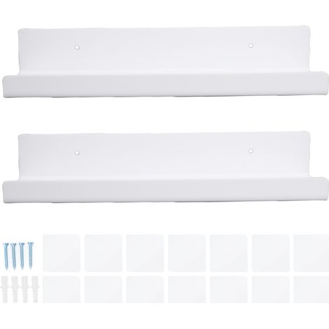 2 étagères plante murales 12 pouces acrylique – Affichage suspension vertical intérieur fenêtre jardin gain de place blanc (1/5)