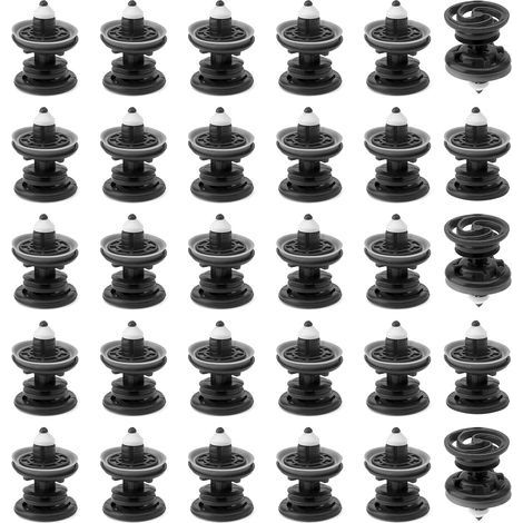 30 Pièces Agrafe Panneau de Porte, 7l6868243 Fixation Voiture Plastique pour Garniture Intérieure Compatibles avec VW Golf 5 6 7 T4 T5 Passat Polo Skoda Caddy Audi A4 A5 A6 (1/5)