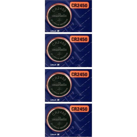 .4 piles Murata-Sony CR2450.