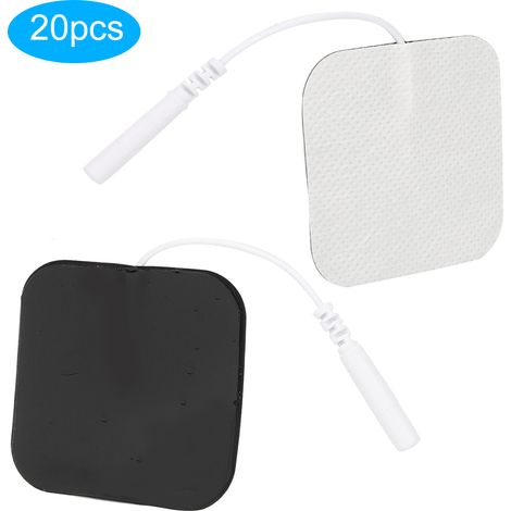 20 électrodes de massage et de kinésithérapie (5 x 5 cm) en silicone non tissé pour la récupération musculaire du grand droit de l'abdomen (1/5)