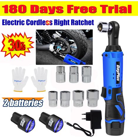 Dayplus – Clé à cliquet sans fil 12V 3/8'' – Couple 120Nm – 21500mAh avec chargement rapide – Moteur en cuivre pour espaces confinés