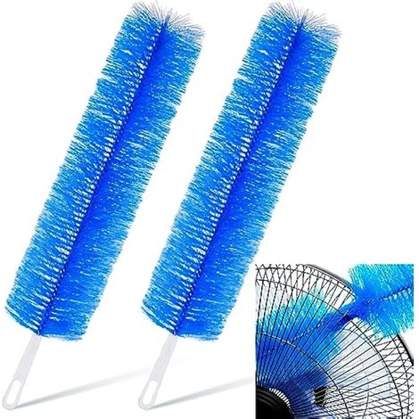 Sliner Lot de 2 plumeaux Pliables en Plastique avec tête en Microfibre Lavable et réutilisable pour Ventilateur de Support, climatisation, Maison, Voiture, aérations, Rideaux, Volets roulants (1/5)