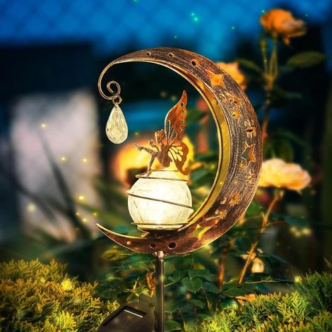 Schmetterlings Solarlampe Wasserdicht Bronze/Gold (1/5)