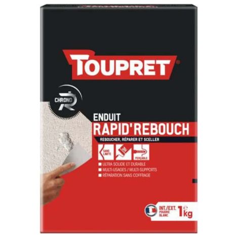 Toupret Rapid Rebouch masilla blanca 1 kg lista para usar
