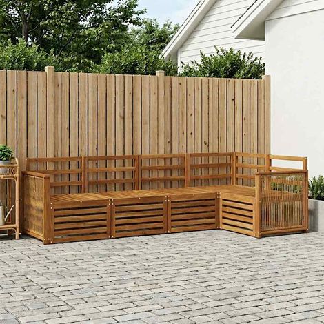 vidaXL Outdoor Sofa Set 4 pcs Natural Solid Acacia Wood (1/5)
