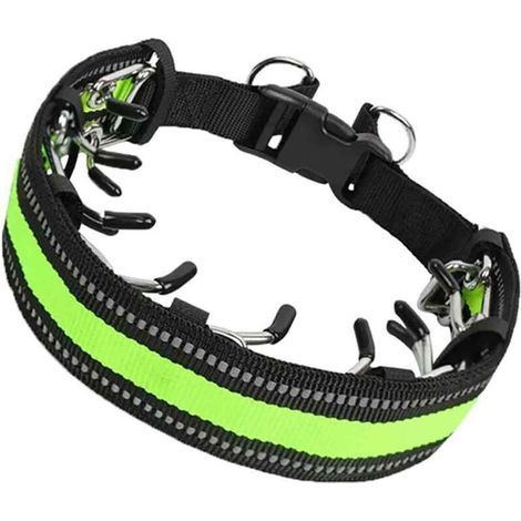 Adjustable Prong Collar for Dogs - JINFGERNE - Secure Training Collar with Quick-Release Buckle, Suitable for Small and Large Dogs, Ideal for Effective Training (1/5)