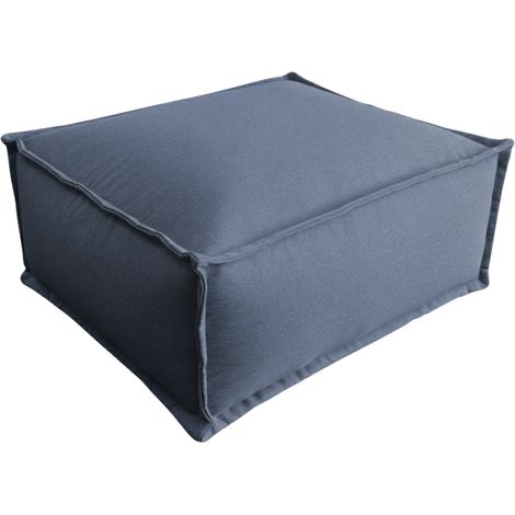 Module méridienne pour canapé modulable effet lin BANANAIR 80x60 cm gris foncé