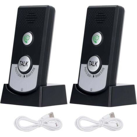 Interphone Sans Fil à 2 Voies Longue Portée Système D'Interphone Interphone Vocal pour Maison et Bureau avec Mode Appel et Communication Bidirectionnelle