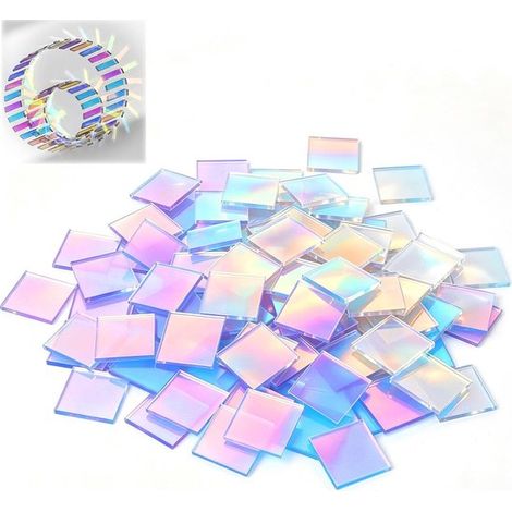 Pierres/Carreaux de mosaïque acrylique - Lot de 100 - 2 x 2 cm (1/5)