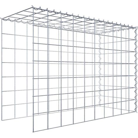 Gabiondeco - Gabion - Element de prolongation en hauteur et en longueur 100 cm x 70 cm x 40 cm (L x H x P). maille 10 x 10 cm. Spirale. Attention il manque deux gri... (1/5)