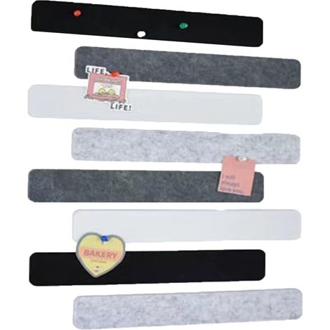 8 pièces petit feutre tableau D'affichage auto-adhésif, petit mur Memoboards, Bande de barre de tableau D'affichage, feutre de tableau D'affichage avec 30 pcs Pushpins pour photo accrocher, horaires (1/5)