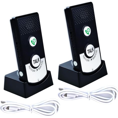 nterphone vocal bidirectionnel système de sonnette unité radio sans fil interphone de porte téléphone pour patients personnes âgées bureau maison& (1/5)