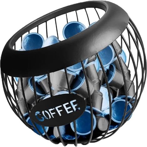 Bol porte-capsules de café, organisateur de capsules d'espresso, panier de rangement pour capsules de café (1/5)