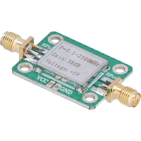 Module amplificateur RF micro-ondes, carte de circuit imprimé haute performance, récepteur à faible bruit, accessoires 0,1–2500 MHz, 38 dB (1/4)