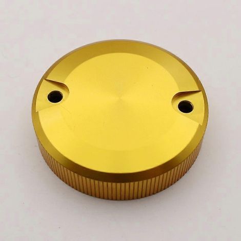 Modification de moto, bouchon de pompe à frein CNC, bouchon de réservoir de carburant, bouchon de réservoir d'huile de pompe à poussoir direct, couvercle de pot rond, accessoires de couvercle en allia (1/5)