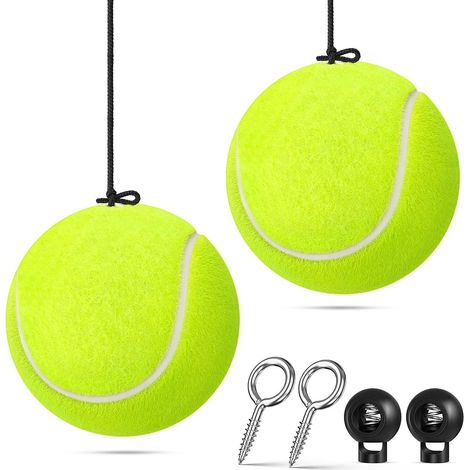 Lot de 2 balles de tennis pour l'aide au stationnement dans un garage - Cordon non élastique, boucle réglable, indicateur de butée précis, accessoire de butée de garage facile à installer (1/5)