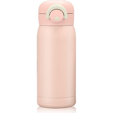 Gourde Isotherme En Acier Inoxydable 304 - Couvercle À Cliquer - 350 Ml - Rose (1/5)