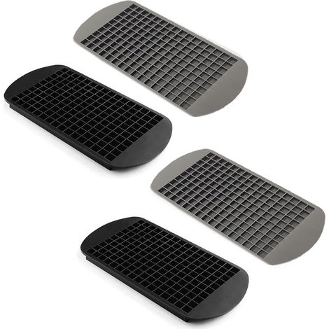 Mini Ice Cube Trays - 160 Cavities Per Tray - Freezer Storage Friendly With Sealed Lids - For Drinks Soups Marinades Baby Food - Set Of 2 (1/5)