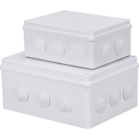 Boîtier de connexion étanche en plastique extérieur, protection pour circuit imprimé de batterie, câble d'instrument de surveillance sécurité, coque résistante à la pluie, blanc, dimensions 150 x 110 