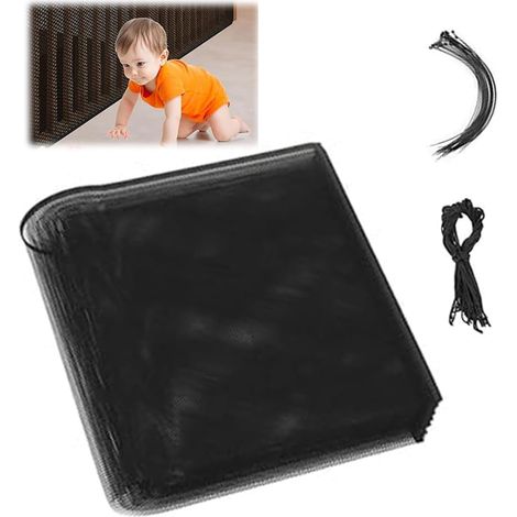 de sécurité pour enfants - 600 x 80 cm - En polyester indéchirable - Filet de protection pour escaliers et balcon - Filet de protection pour enfants et animaux domestiques - Respirant, résistant (1/5)