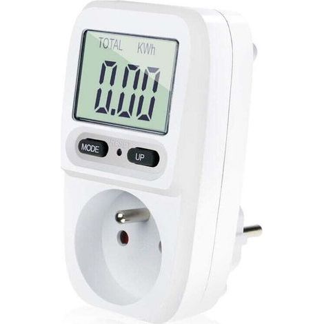 Enowelir Stromzähler mit LCD-Display, Steckdosen-Wattmeter, misst den Verbrauch bis maximal 3680 W. (1/4)