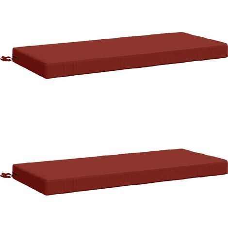2-Piece Bench Cushions SOEST 2 pcs 100% Polyester Red vidaXL (1/5)