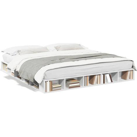 Maison Exclusive - Estructura de cama madera de ingeniería blanca