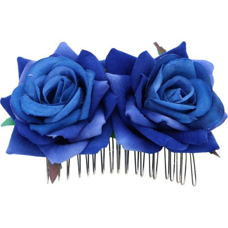 Peine Para El Cabello - Peine De Metal - Azul - Accesorio Para El Cabello Femenino - Unidad (1/5)