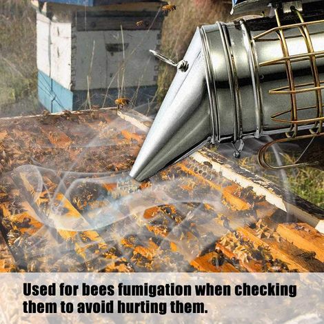 Fumoir D'abeilles, Fumeur D'abeilles en Acier Inoxydable Apiculture Outil D'apiculture électrique Pulvérisateur D'abeilles Kit D'outils D'apiculteur Opération Facile Fumeur (Couleur Assortie)