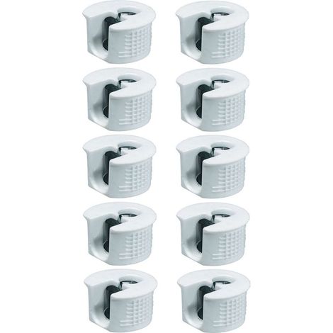 Lot de 10 boîtiers excentriques 15mm – Plastique avec insert acier – Épaisseur bois 16mm – Fixation optimale pour meubles (1/2)