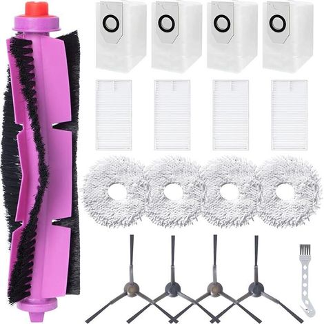 Kit accessoires pour aspirateur robot Eureka J12 Ultra, 1 brosse principale, 4 filtres HEPA, 4 Chiffons, 4 sacs à poussière, 4 br (1/5)